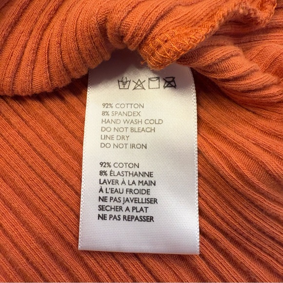 Urban Outfitters Ribbed Long Sleeve Romper Womens Medium Rust Terracotta - Picture 6 of 6